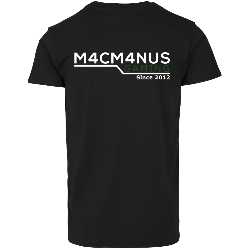 M4cM4nus M4cM4nus - Wappen und Schriftzug T-Shirt Hausmarke T-Shirt  - Schwarz