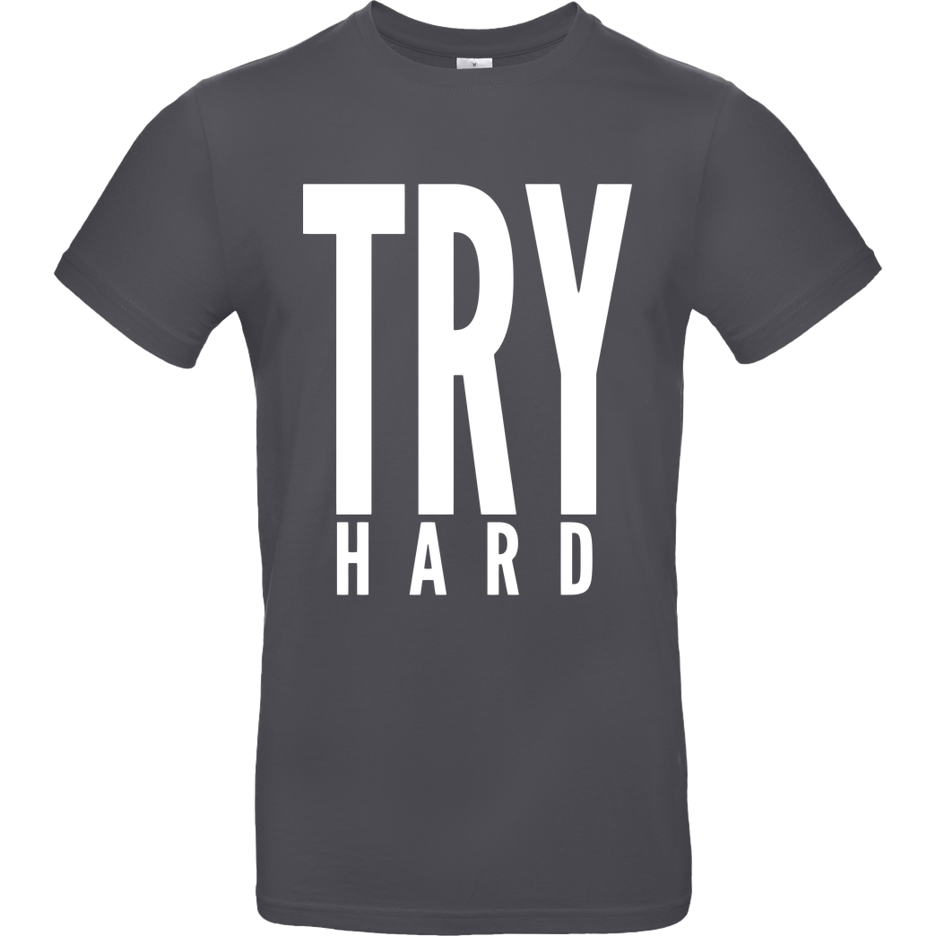 MarcelScorpion MarcelScorpion - Try Hard weiß T-Shirt B&C EXACT 190 - Dark Grey