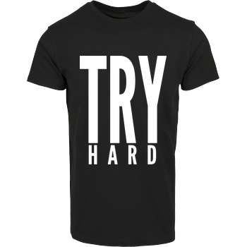 MarcelScorpion - Try Hard weiß Hausmarke T-Shirt  - Schwarz