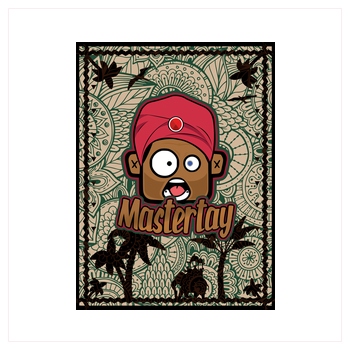 MasterTay - IndiaTay Kunstdruck Quadrat weiß