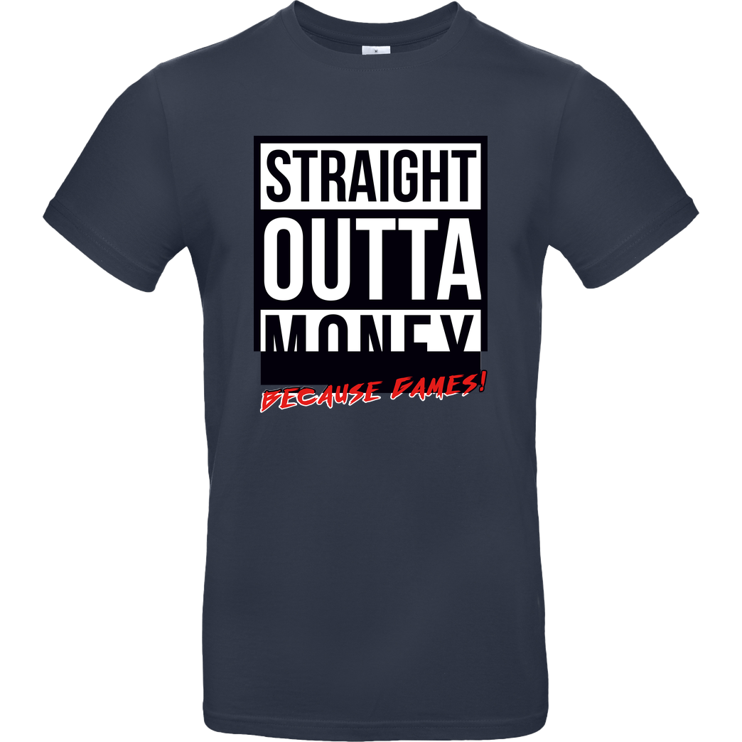 MasterTay MasterTay - Straight outta money (because games) T-Shirt B&C EXACT 190 - Navy