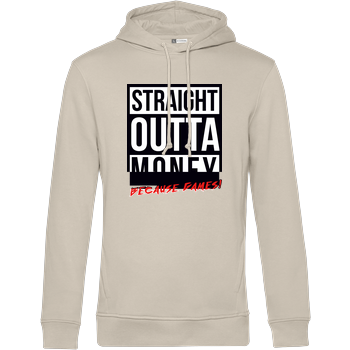 MasterTay - Straight outta money (because games) B&C HOODED Organic - Cremeweiß
