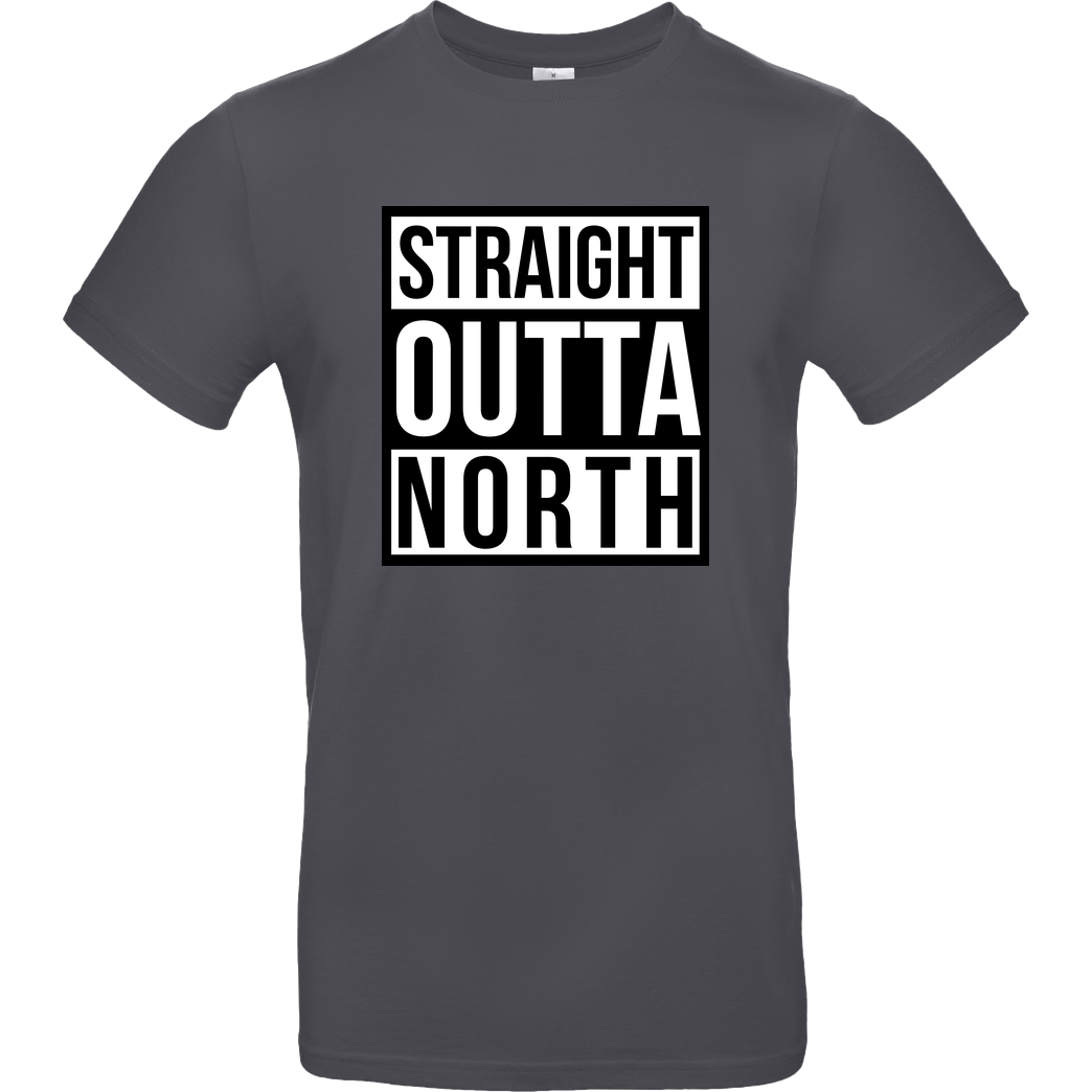 MasterTay MasterTay - Straight Outta North T-Shirt B&C EXACT 190 - Dark Grey