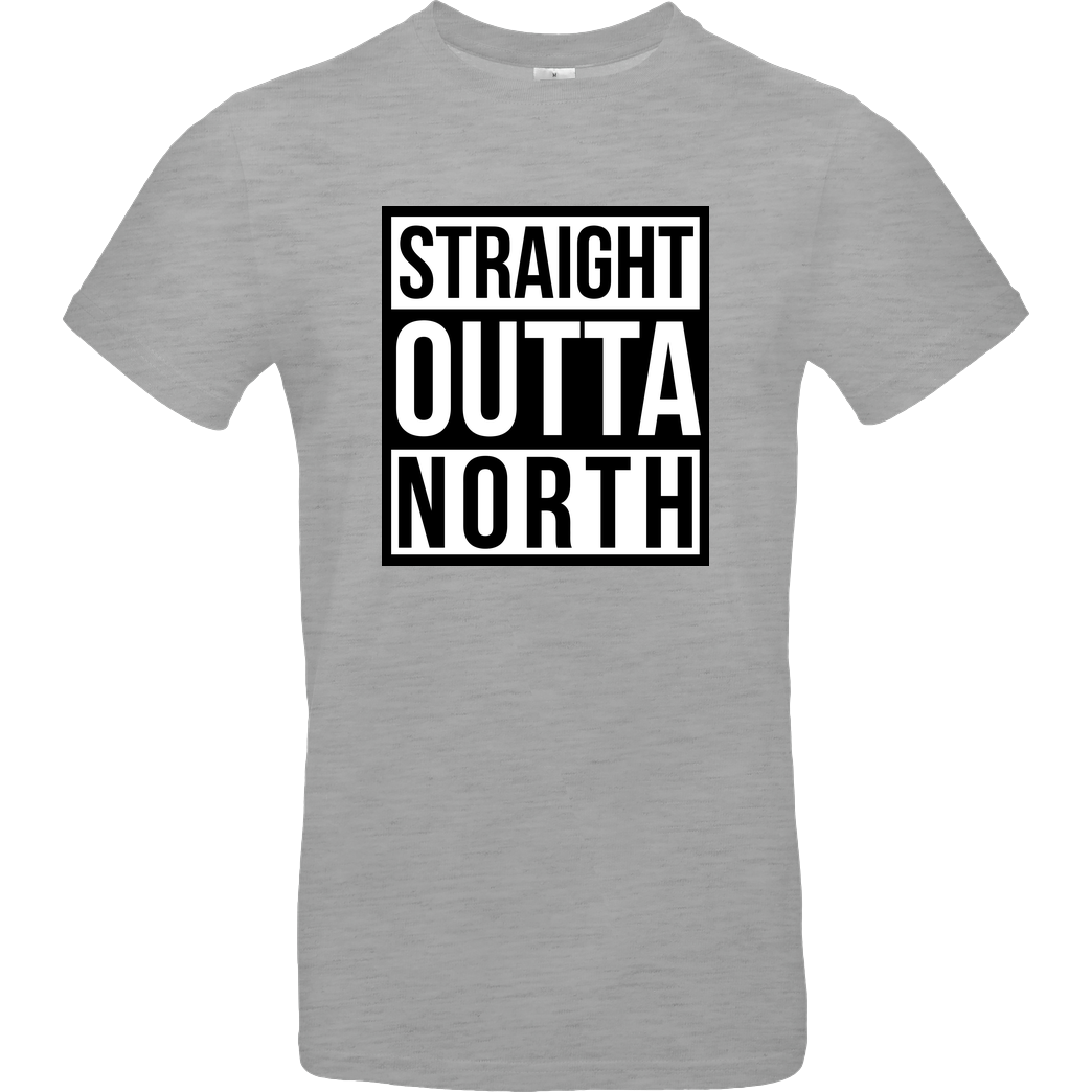 MasterTay MasterTay - Straight Outta North T-Shirt B&C EXACT 190 - heather grey