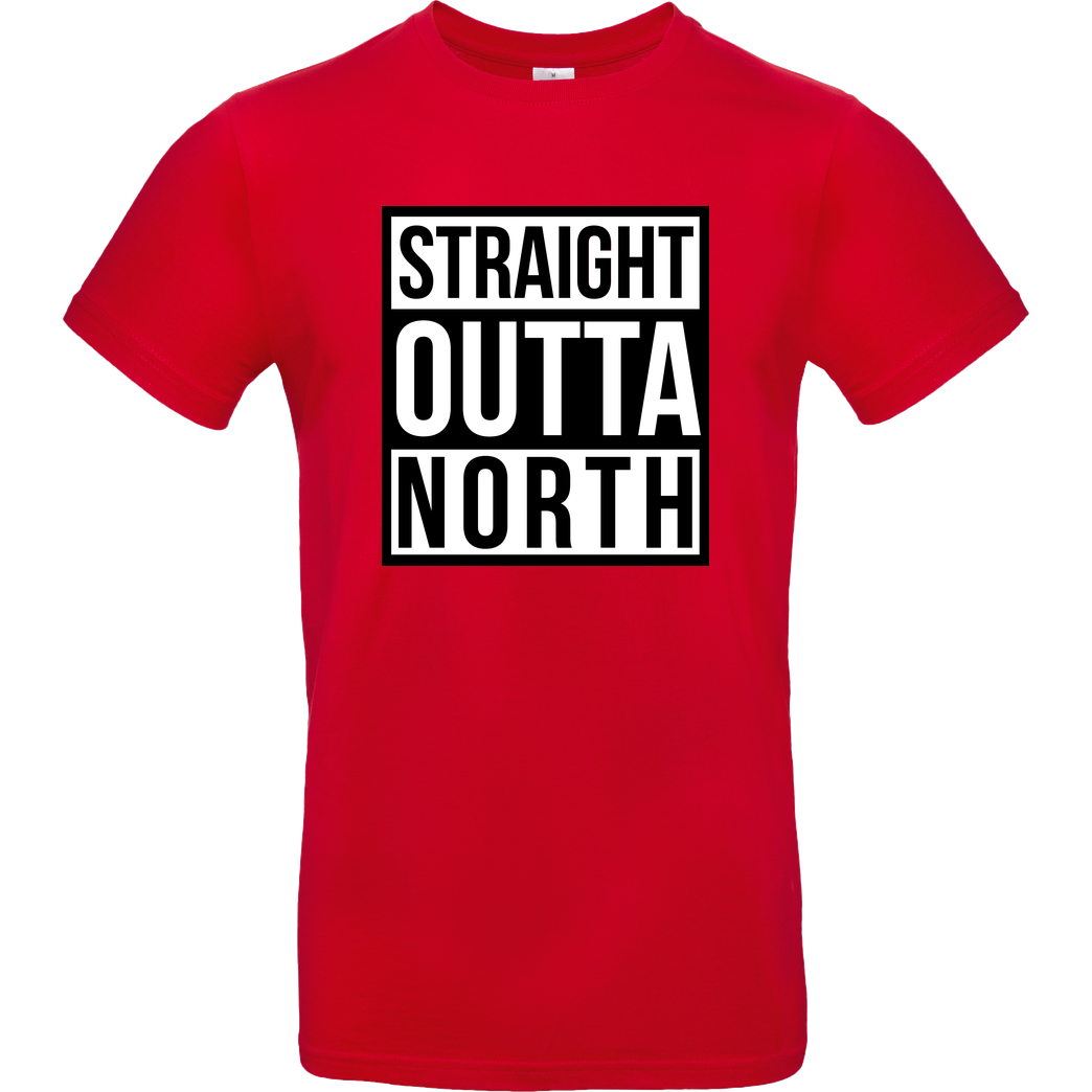 MasterTay MasterTay - Straight Outta North T-Shirt B&C EXACT 190 - Rot