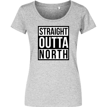 MasterTay - Straight Outta North Damenshirt heather grey