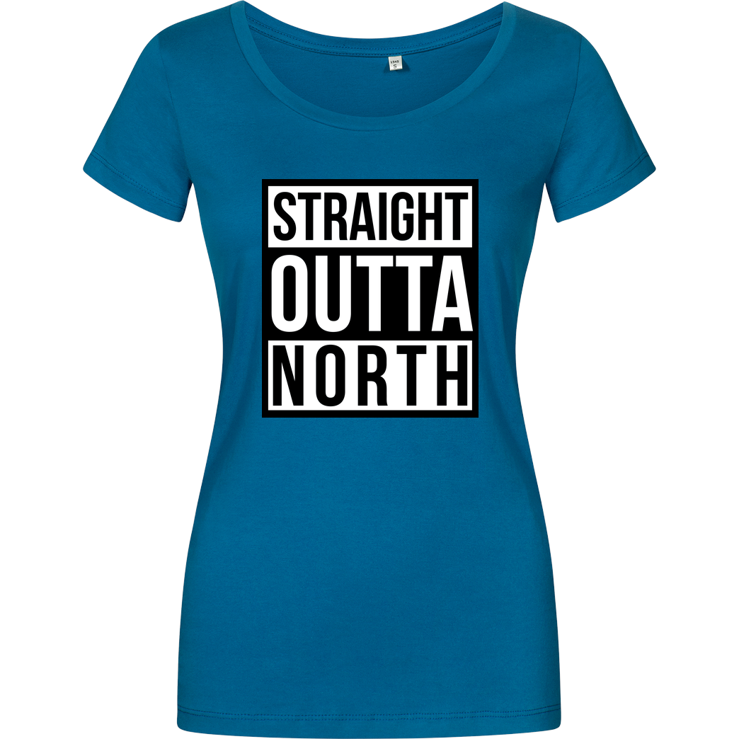MasterTay MasterTay - Straight Outta North T-Shirt Damenshirt petrol