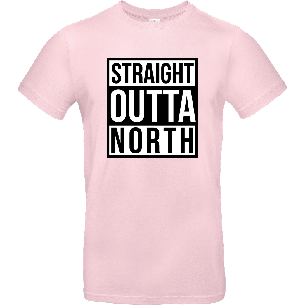 MasterTay MasterTay - Straight Outta North T-Shirt B&C EXACT 190 - Rosa