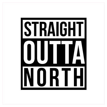 MasterTay - Straight Outta North Kunstdruck Quadrat weiß