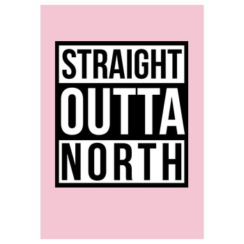 MasterTay - Straight Outta North Kunstdruck rosa