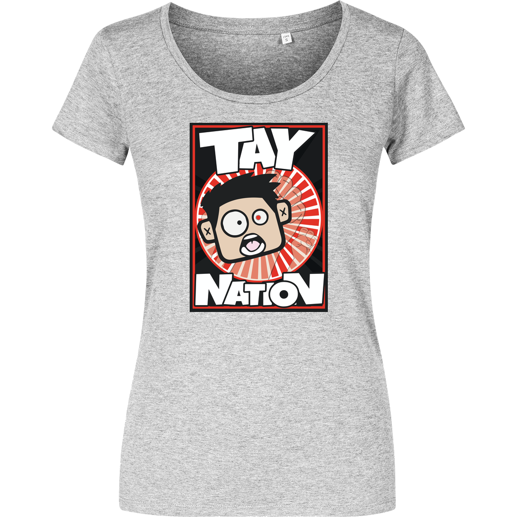MasterTay MasterTay - Tay Nation T-Shirt Damenshirt heather grey