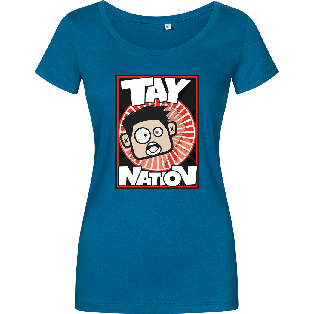 MasterTay MasterTay - Tay Nation T-Shirt Damenshirt petrol