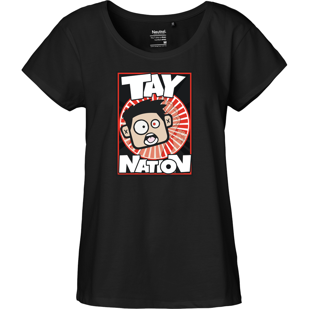 MasterTay MasterTay - Tay Nation T-Shirt Fairtrade Loose Fit Girlie - schwarz