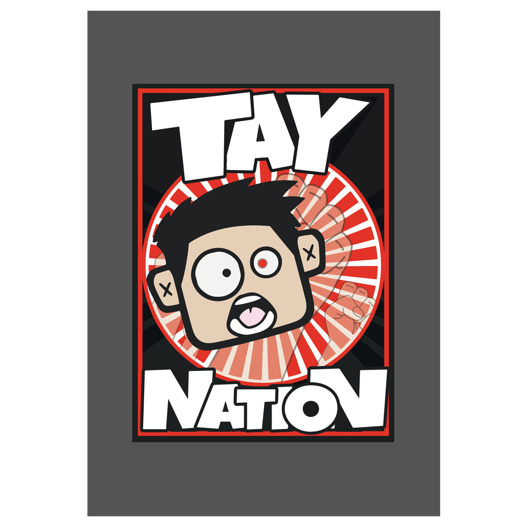 MasterTay MasterTay - Tay Nation Druck Kunstdruck grau