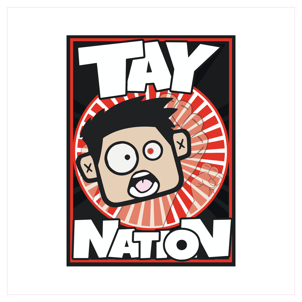 MasterTay MasterTay - Tay Nation Druck Kunstdruck Quadrat weiß