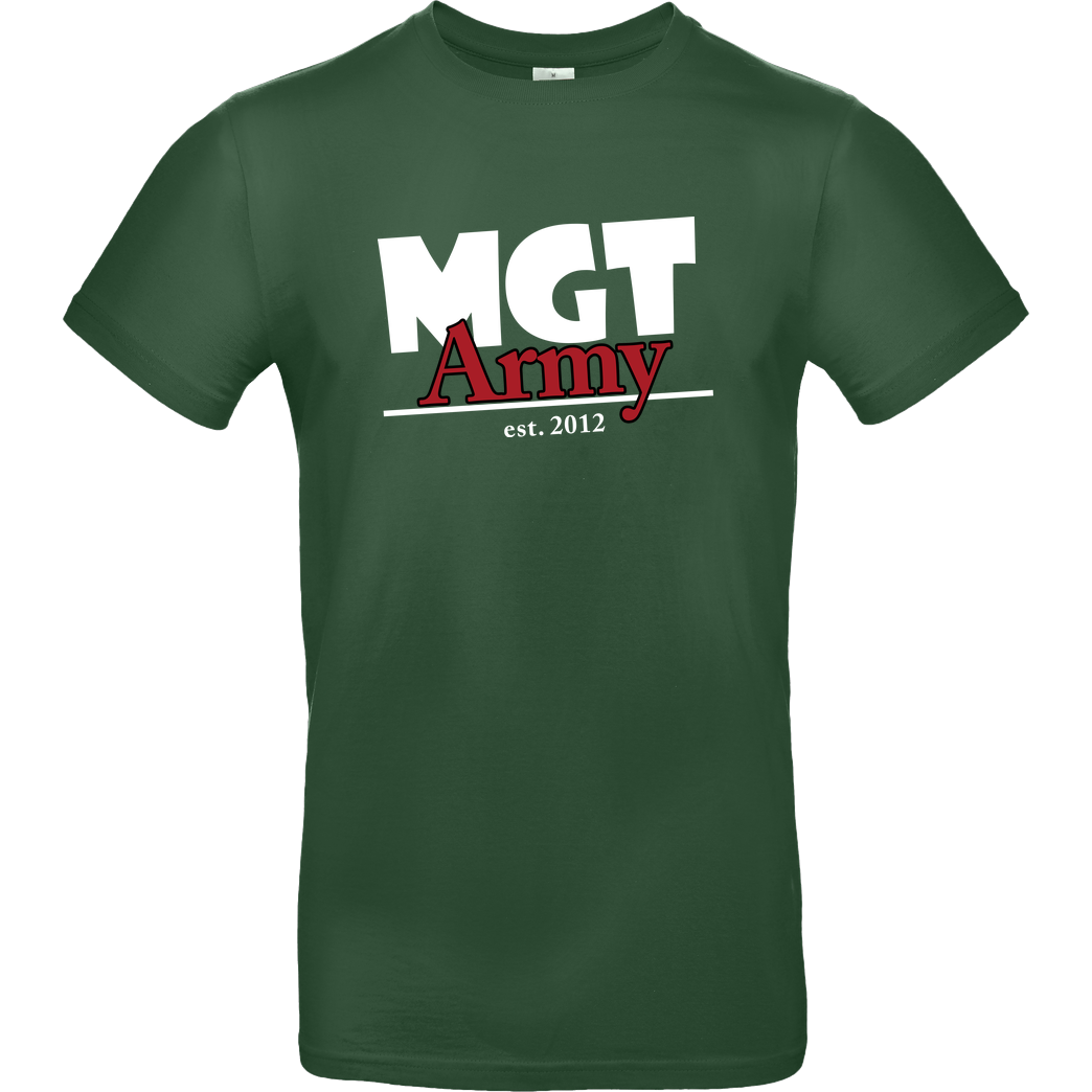 MaxGamingTV MaxGamingTV - MGT Army T-Shirt B&C EXACT 190 - Flaschengrün
