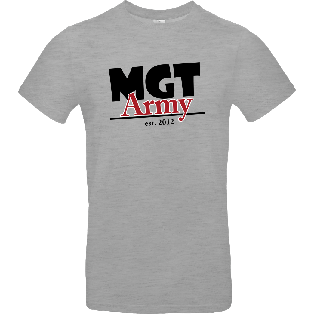 MaxGamingTV MaxGamingTV - MGT Army T-Shirt B&C EXACT 190 - heather grey