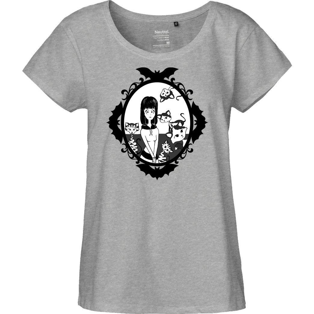 Miamouz Miamouz - Portrait T-Shirt Fairtrade Loose Fit Girlie - heather grey