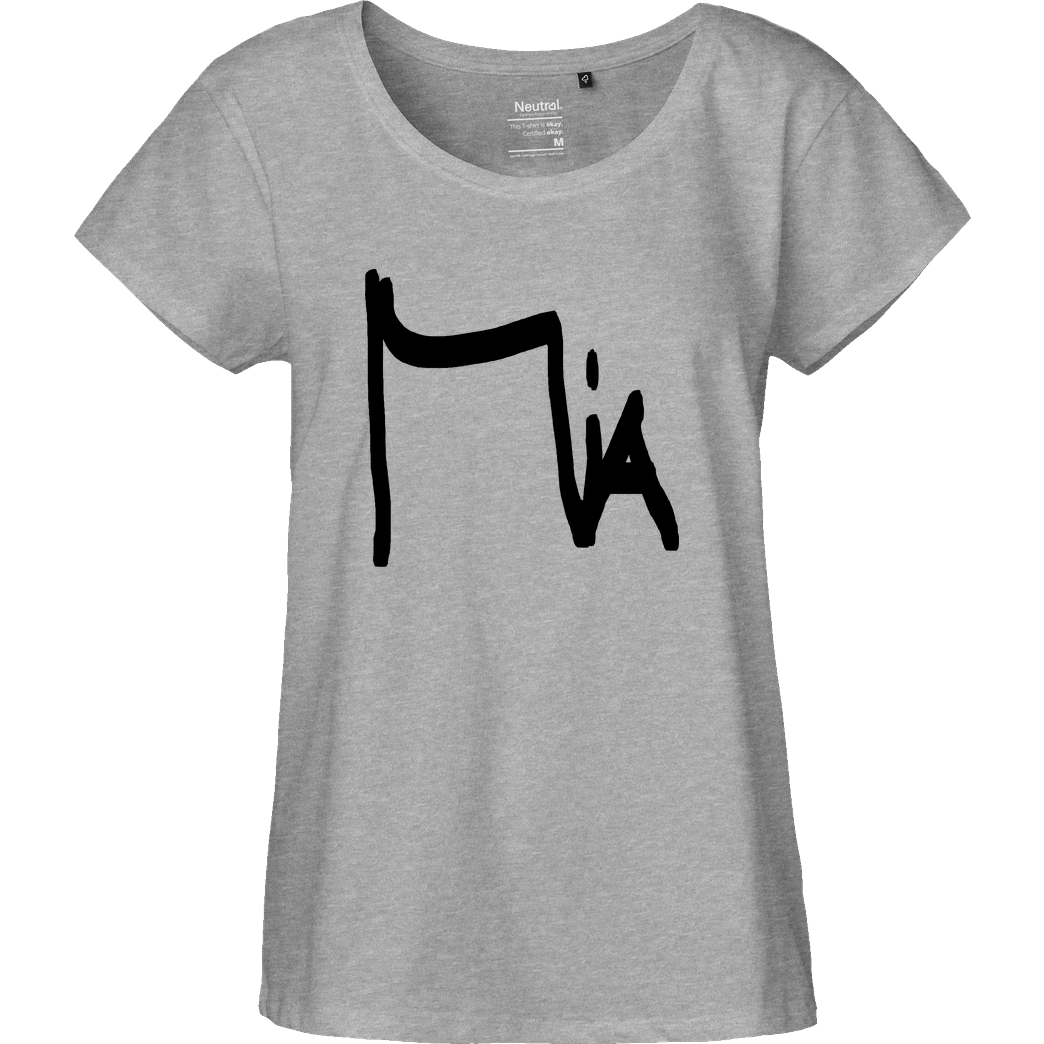 Miamouz Miamouz - Unterschrift T-Shirt Fairtrade Loose Fit Girlie - heather grey