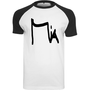 Miamouz - Unterschrift Raglan-Shirt weiß