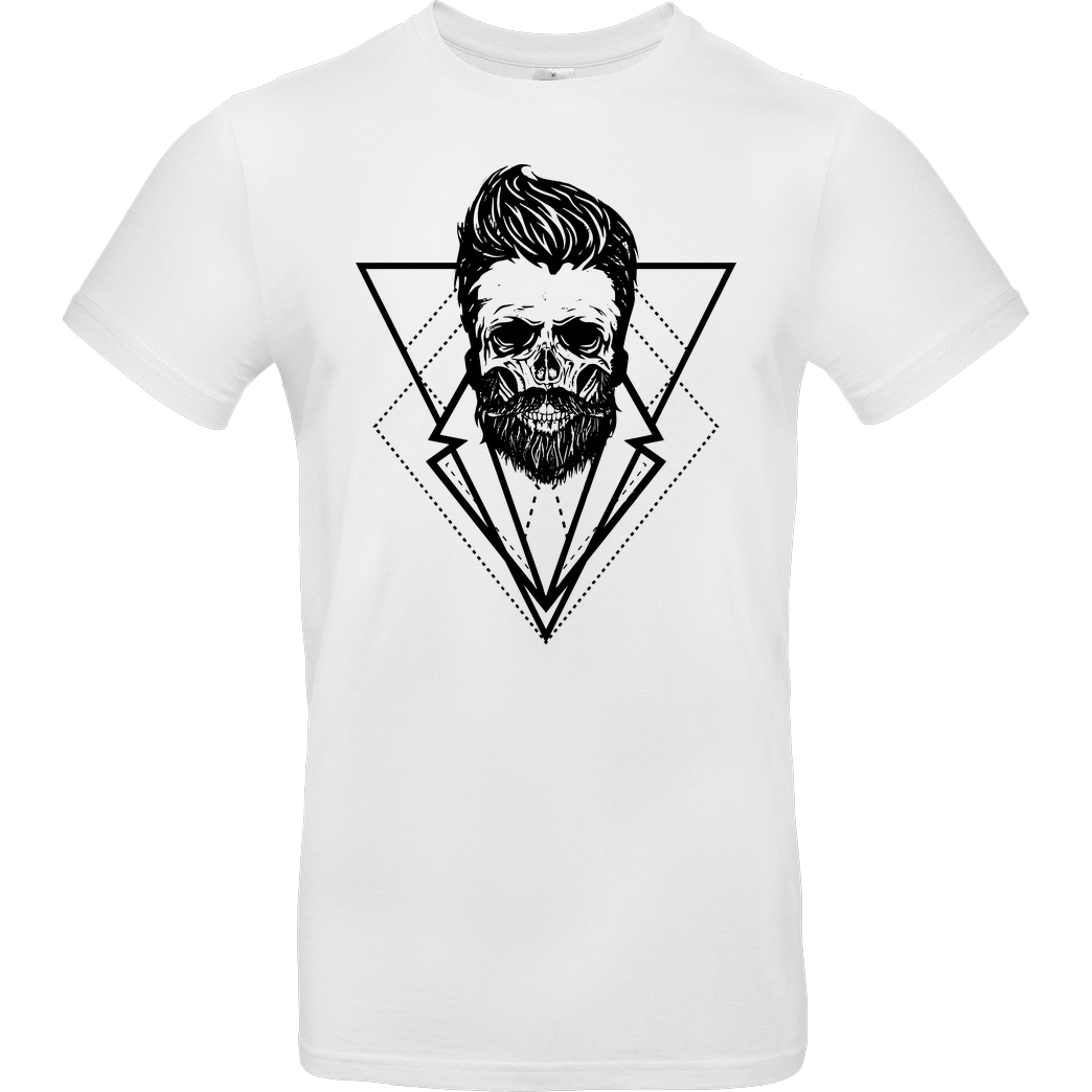 Mien Wayne Mien Wayne - Hipsterskull T-Shirt B&C EXACT 190 - Weiß
