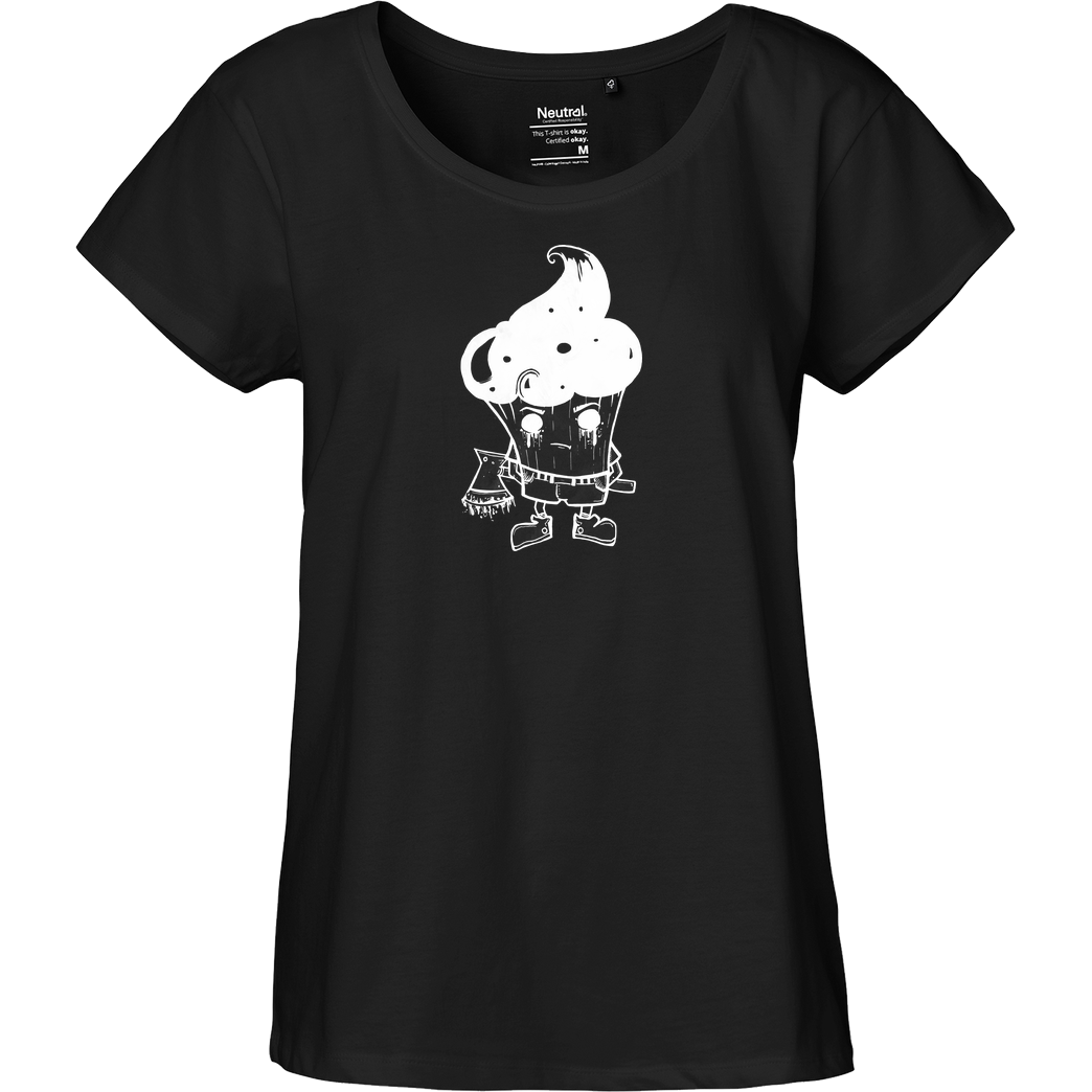 Mien Wayne Mien Wayne - Zombie Cupcake T-Shirt Fairtrade Loose Fit Girlie - schwarz