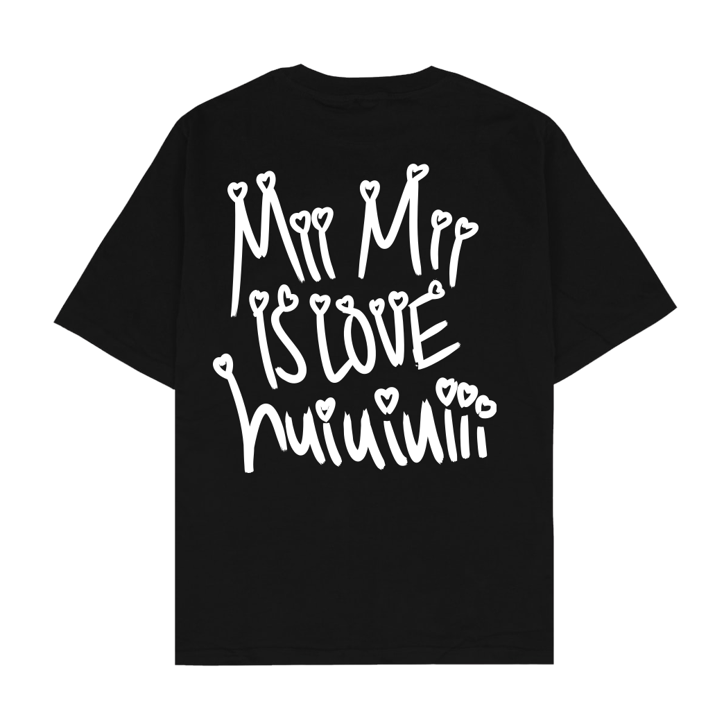 Mii Mii MiiMii - is love T-Shirt Oversize T-Shirt - Schwarz