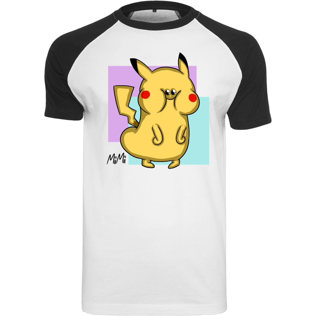 Mii Mii MiiMii - Miikachu T-Shirt Raglan-Shirt weiß