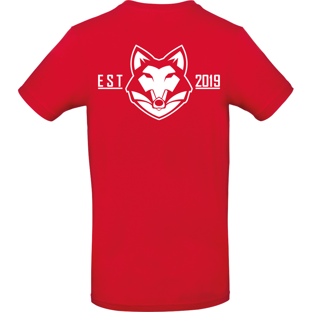 Niklas Wetterhahn Niklas Wetterhahn - Wolf Logo T-Shirt B&C EXACT 190 - Rot