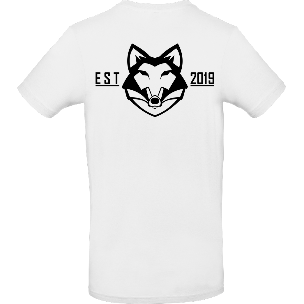Niklas Wetterhahn Niklas Wetterhahn - Wolf Logo T-Shirt B&C EXACT 190 - Weiß