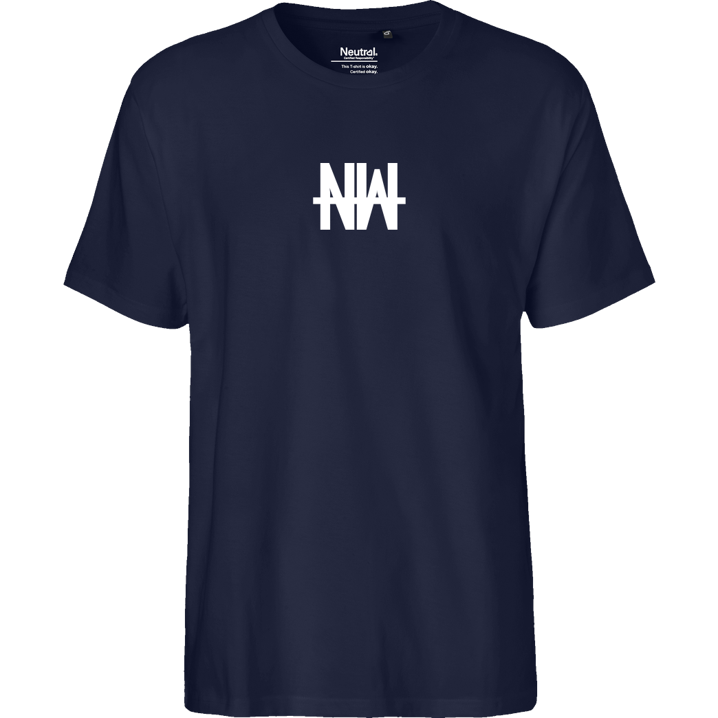 Niklas Wetterhahn Niklas Wetterhahn - Wolf Logo T-Shirt Fairtrade T-Shirt - navy