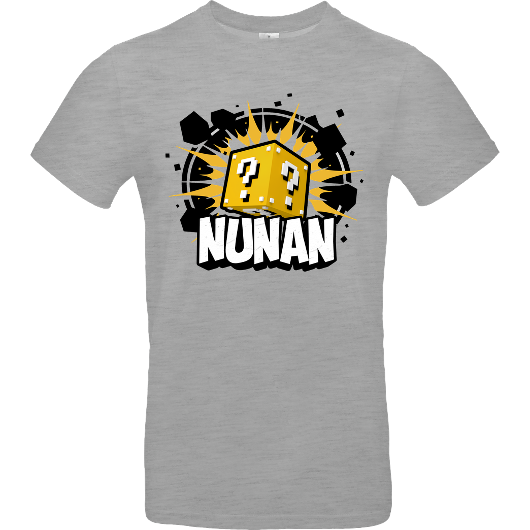 Nunan Nunan - Würfel T-Shirt B&C EXACT 190 - heather grey