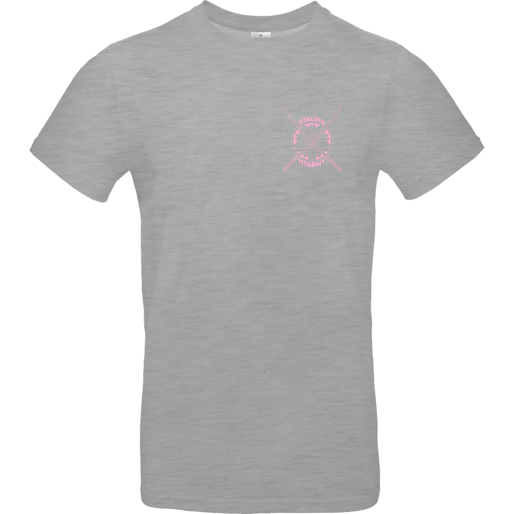 Nyalina Nyalina - Katana pink T-Shirt B&C EXACT 190 - heather grey
