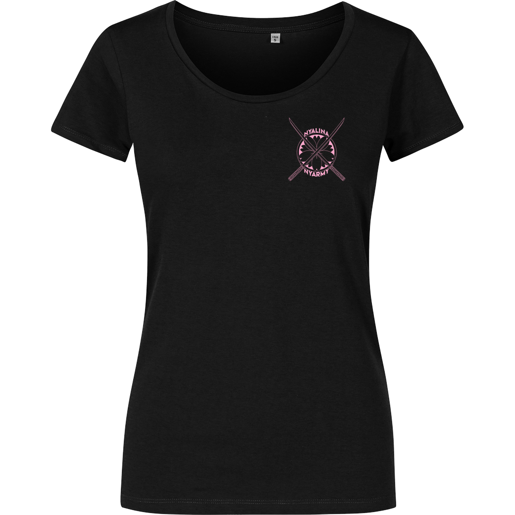 Nyalina Nyalina - Katana pink T-Shirt Damenshirt schwarz