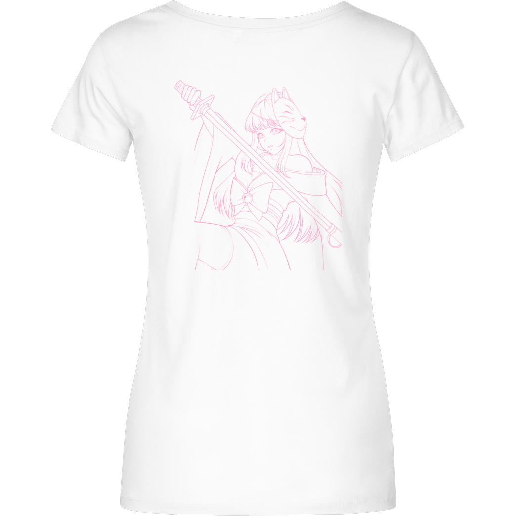 Nyalina Nyalina - Katana pink T-Shirt Damenshirt weiss