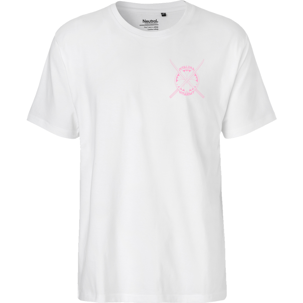 Nyalina Nyalina - Katana pink T-Shirt Fairtrade T-Shirt - weiß
