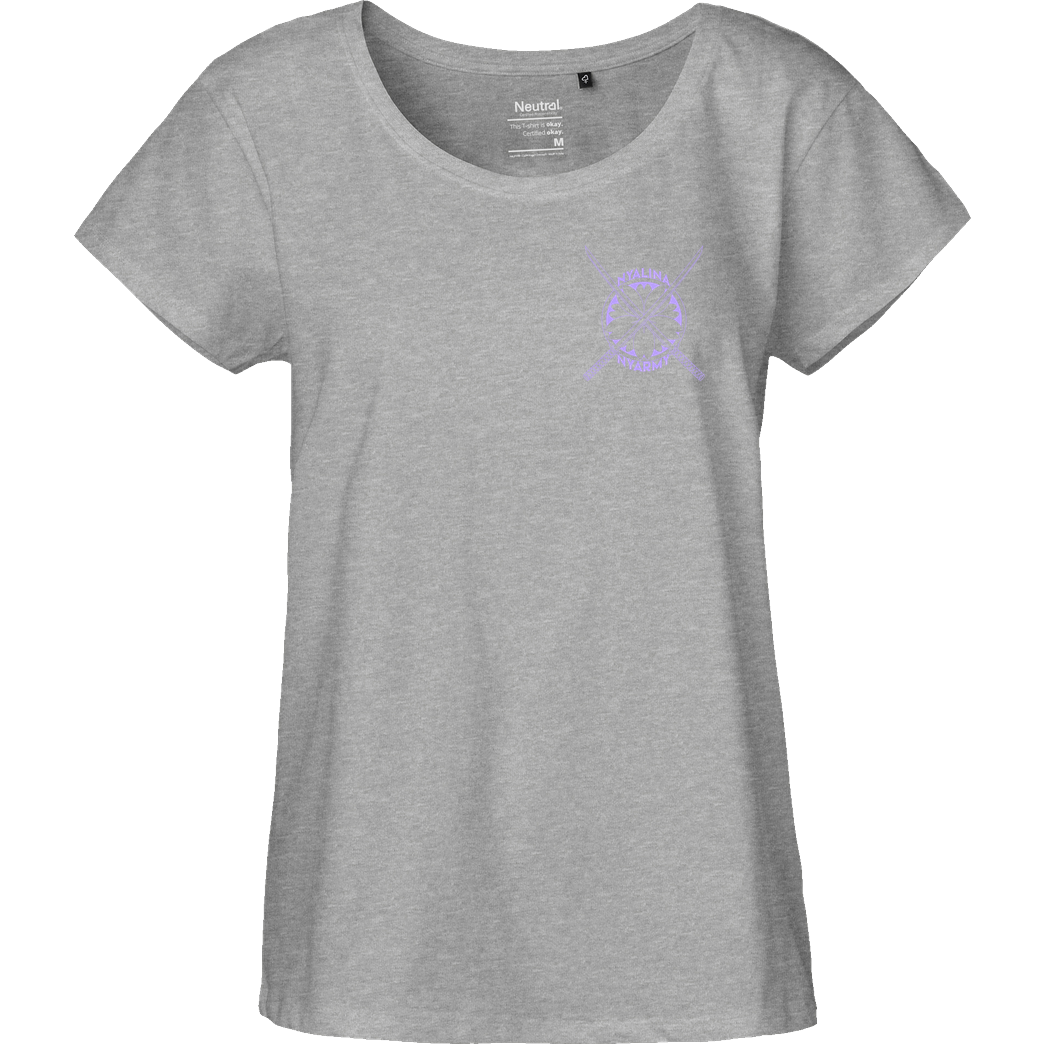 Nyalina Nyalina - Kunai purple T-Shirt Fairtrade Loose Fit Girlie - heather grey