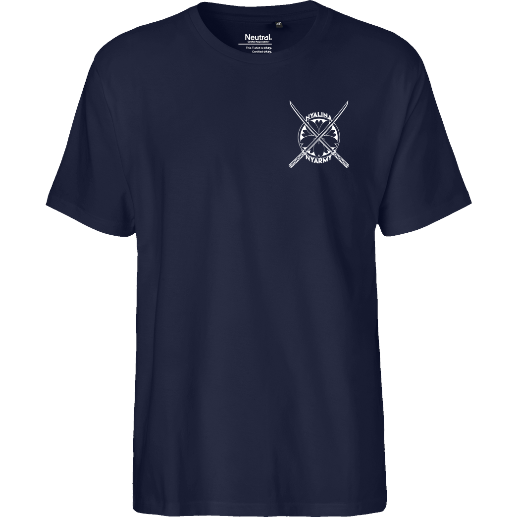 Nyalina Nyalina - Kunai white T-Shirt Fairtrade T-Shirt - navy