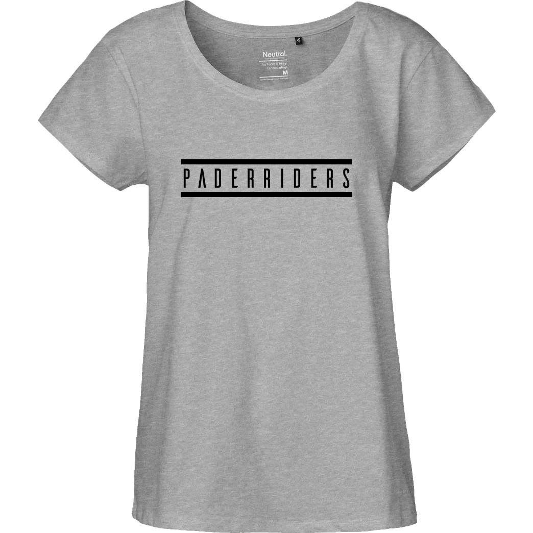 PaderRiders PaderRiders - Logo T-Shirt Fairtrade Loose Fit Girlie - heather grey