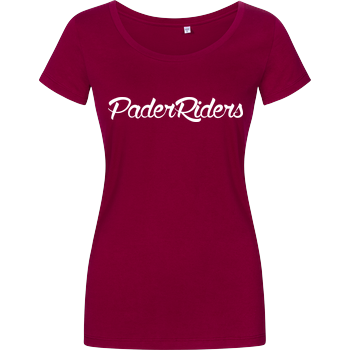 PaderRiders - Script Logo Damenshirt berry