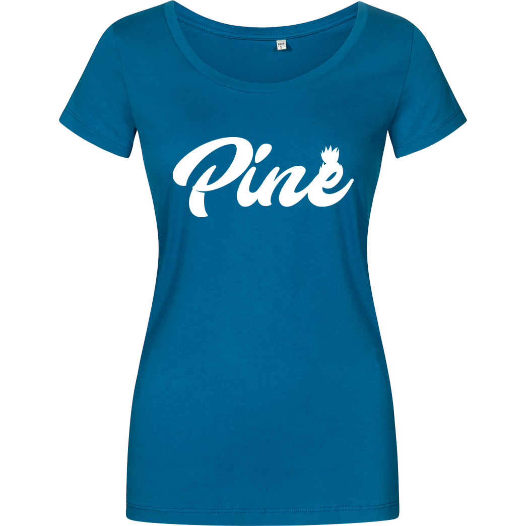 Pine Pine - Logo T-Shirt Damenshirt petrol