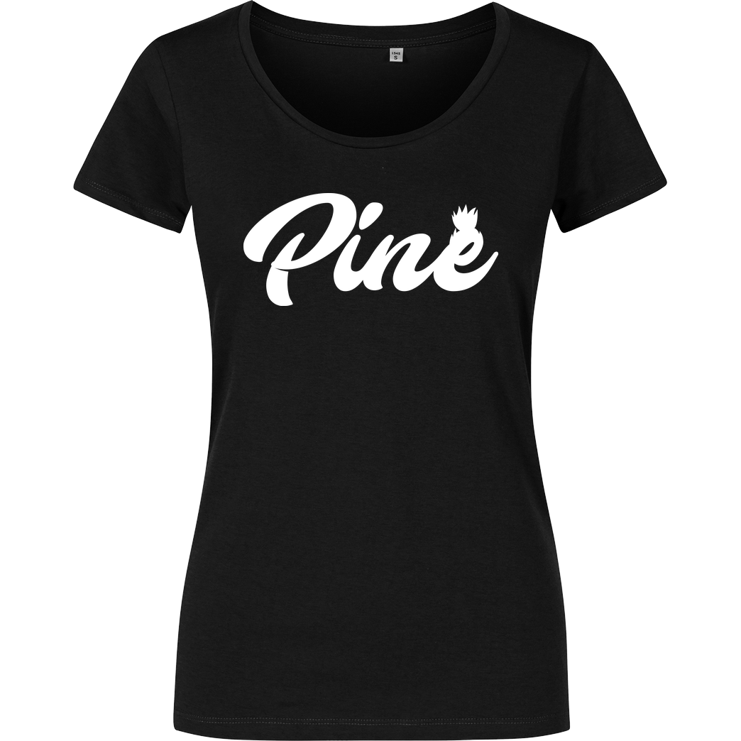 Pine Pine - Logo T-Shirt Damenshirt schwarz