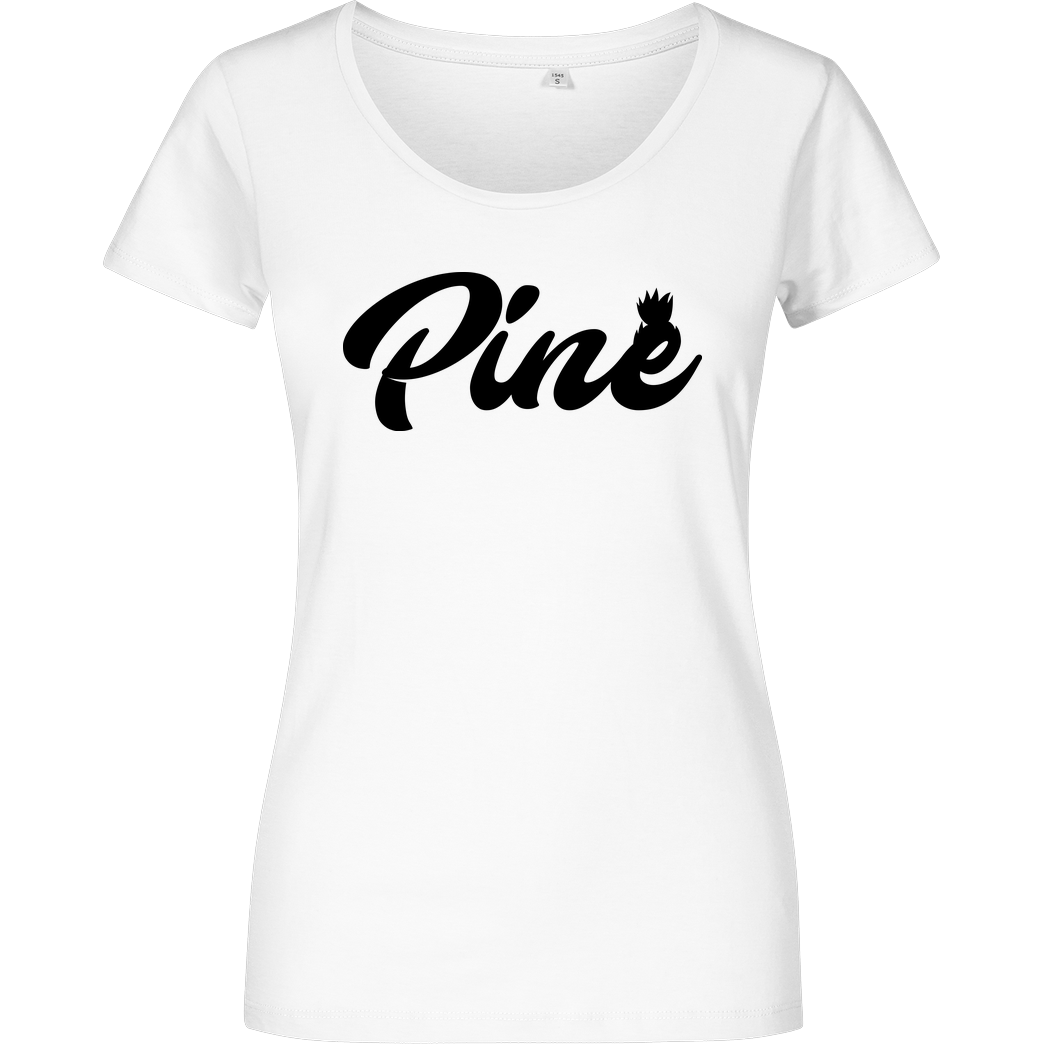 Pine Pine - Logo T-Shirt Damenshirt weiss