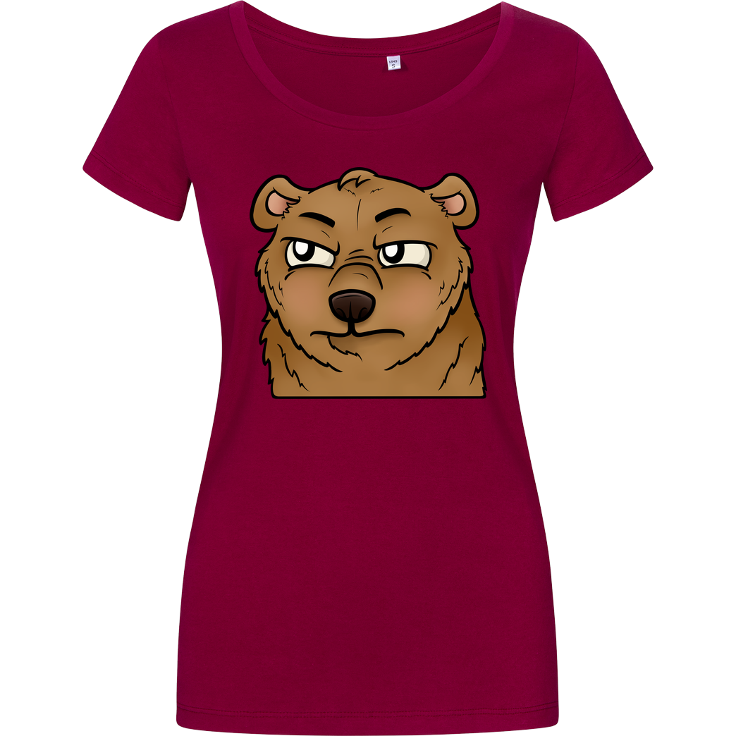 Powie Powie - Bär T-Shirt Damenshirt berry