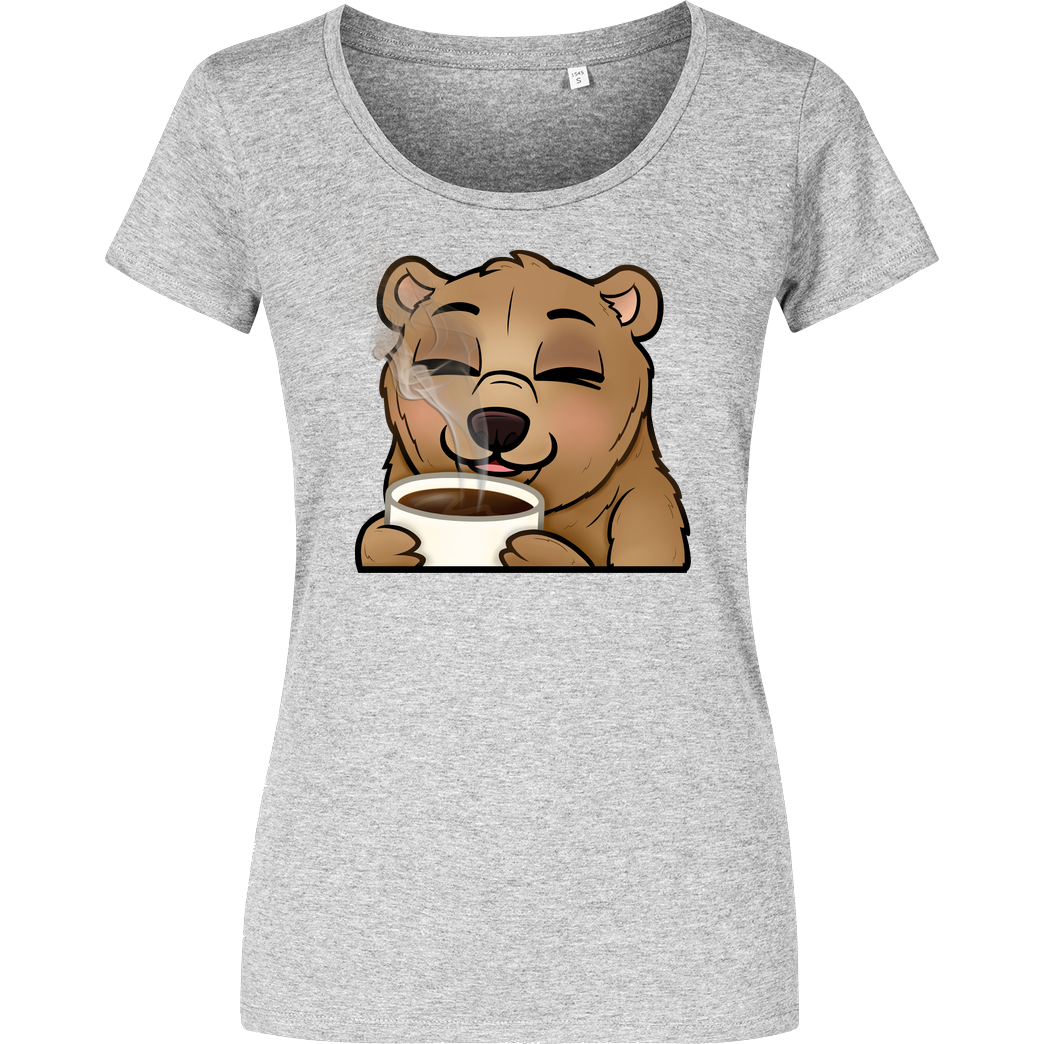 Powie Powie - Kaffee T-Shirt Damenshirt heather grey
