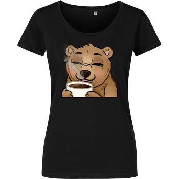 Powie - Kaffee Damenshirt schwarz