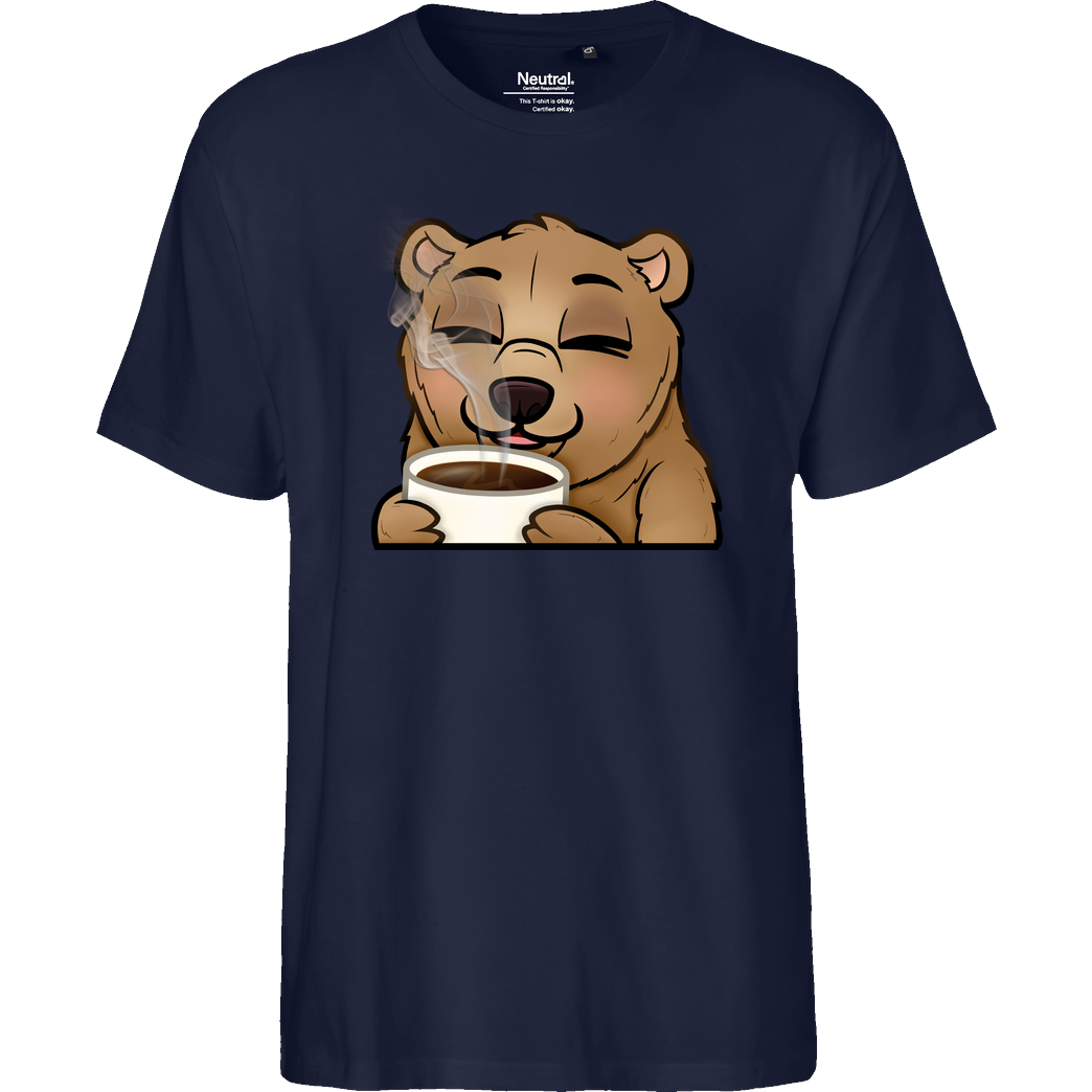 Powie Powie - Kaffee T-Shirt Fairtrade T-Shirt - navy