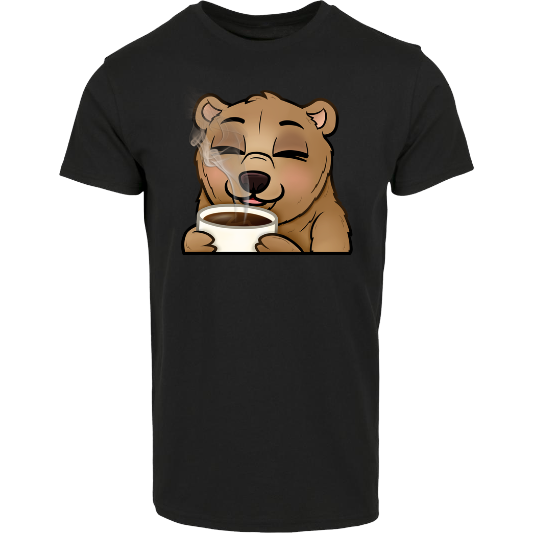 Powie Powie - Kaffee T-Shirt Hausmarke T-Shirt  - Schwarz