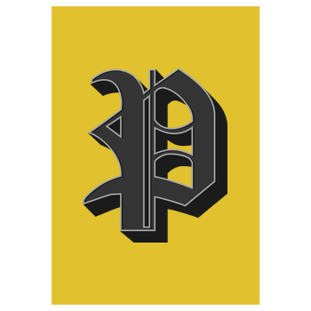 Poxari - Logo Kunstdruck gelb
