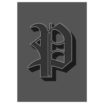 Poxari - Logo Kunstdruck grau